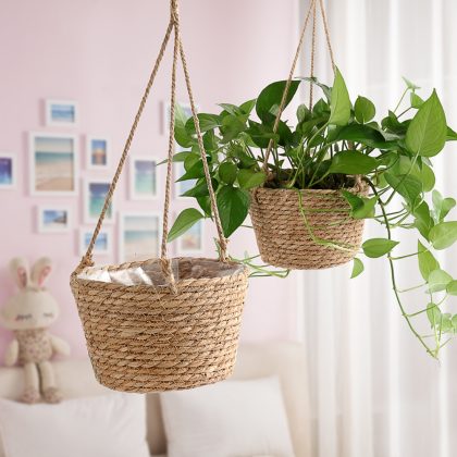 Macrame Woven Plant Basket Flower Pot Hangers Home Decor